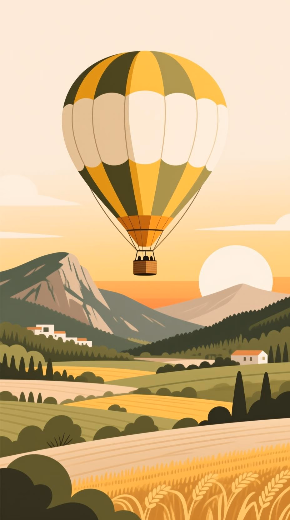 In the air