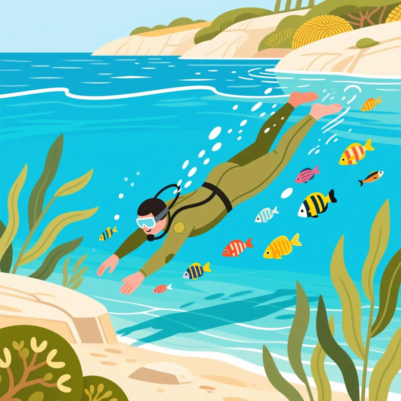 Above and below water